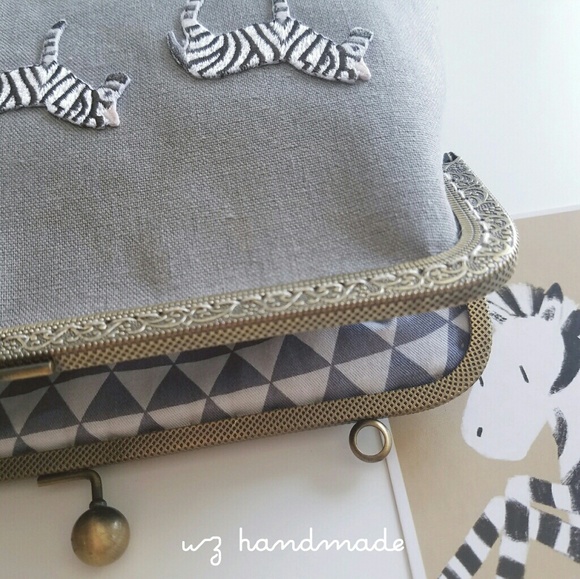 Embroidered Zebra Patch Clutch main image 4